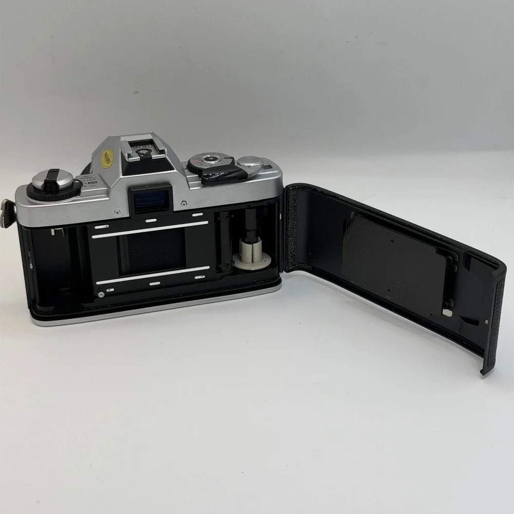 Minolta XG-A 35mm SLR Film Camera with MD 50mm 1:2 Lens Case and Manuals Parts